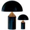 Grandes et Petites Lampes de Bureau Atollo Noires par pour Oluce, Set de 2 1