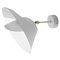 White Saturn Wall Lamp by Serge Mouille 1