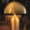 Lámpara de mesa Atollo grande de metal dorado satinado de para Oluce, Imagen 4