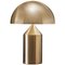 Lámpara de mesa Atollo grande de metal dorado satinado de para Oluce, Imagen 1
