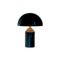 Grandes et Moyennes Lampes de Bureau Atollo Noires par Vico Magistretti pour Oluce, Set de 2 3