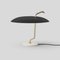 Lamp Model 537 Brass Structure, White Reflector & White Marble by Gino Sarfatti, Image 7