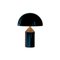 Lampes de Bureau Atollo Large, Medium et Small Noires par Vico Magistretti pour Oluce, Set de 2 3