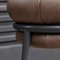 Grasso Leather and Brown Lacquered Metal Stool by Stephen Burks 8