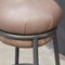 Grasso Leather and Brown Lacquered Metal Stool by Stephen Burks, Image 5
