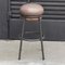 Grasso Leather and Brown Lacquered Metal Stool by Stephen Burks 2