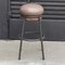 Grasso Leather and Brown Lacquered Metal Stool by Stephen Burks, Image 2