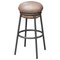 Grasso Leather and Brown Lacquered Metal Stool by Stephen Burks 1