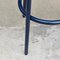 Grasso Black Leather & Blue Lacquered Metal Stool by Stephen Burks 12