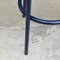 Grasso Black Leather & Blue Lacquered Metal Stool by Stephen Burks, Image 12