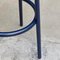 Grasso Black Leather & Blue Lacquered Metal Stool by Stephen Burks 11