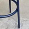 Grasso Black Leather & Blue Lacquered Metal Stool by Stephen Burks, Image 11