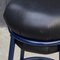 Grasso Black Leather & Blue Lacquered Metal Stool by Stephen Burks 7