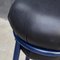 Grasso Black Leather & Blue Lacquered Metal Stool by Stephen Burks 10