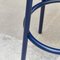 Grasso Black Leather & Blue Lacquered Metal Stool by Stephen Burks 13