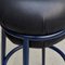 Grasso Black Leather & Blue Lacquered Metal Stool by Stephen Burks 6