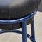 Grasso Black Leather & Blue Lacquered Metal Stool by Stephen Burks, Image 9