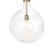 Large Rosdala Brass & Clear Glass Ceiling Lamp by Sabina Grubbeson for Konsthantverk 2