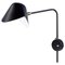 Black Anthony Wall Lamp by Serge Mouille, Image 1