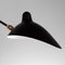 Schwarze Wandlampe mit einem geraden Arm & zwei Drehgelenken von Serge Mouille 4