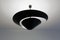 Große schwarze Snail Deckenlampe von Serge Mouille 2