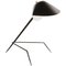 Schwarze Dreibein Lampe von Serge Mouille 1