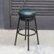 Grasso Green Leather & Black Lacquered Metal Stool by Stephen Burks 3