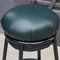 Grasso Green Leather & Black Lacquered Metal Stool by Stephen Burks 7