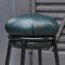 Grasso Green Leather & Black Lacquered Metal Stool by Stephen Burks 5