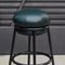 Grasso Green Leather & Black Lacquered Metal Stool by Stephen Burks 6