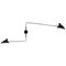 Black 2 Rotating Straight Arm Wall Lamp by Serge Mouille, Image 1