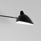 Black 2 Rotating Straight Arm Wall Lamp by Serge Mouille 3