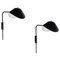 Black Anthony Wall Lamp Whit Fixing Bracket Set Re-Edition by Serge Mouille, Set of 2 1