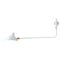 White 1 Rotating Straight Arm Wall Lamp by Serge Mouille 1
