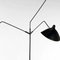 Lámpara de pie giratoria de 3 brazos en negro de Serge Mouille, Imagen 9