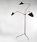 Black 3 Rotating Arms Floor Lamp by Serge Mouille 3