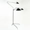 Black 3 Rotating Arms Floor Lamp by Serge Mouille 2