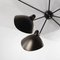 Black 7 Fixed Arms Spider Wall Ceiling Lamp by Serge Mouille 7