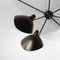 Black 7 Fixed Arms Spider Wall Ceiling Lamp by Serge Mouille, Image 7