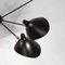 Black 7 Fixed Arms Spider Wall Ceiling Lamp by Serge Mouille 6