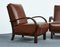 Art Deco Leather Armchairs by Jindrich Halabala for UP Závody, Set of 2 7