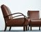 Art Deco Leather Armchairs by Jindrich Halabala for UP Závody, Set of 2 13