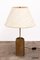 Hollywood Regency Brass Table Lamp with Shade, 1970s 7