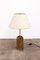 Hollywood Regency Brass Table Lamp with Shade, 1970s 1