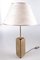 Hollywood Regency Brass Table Lamp with Shade, 1970s 13