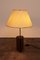 Lampada da tavolo Hollywood Regency in ottone con paralume, anni '70, Immagine 4