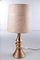 Ceramic & Gold Table Lamp with Original Shade, 1970s 1