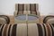 Modular Striped Armchairs with Tables, 1970s, Set of 7, Image 15