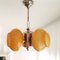 Mid-Century Modern Orange Glass and Chromed Metal Pendant Lamp, 1950s 10