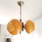 Mid-Century Modern Orange Glass and Chromed Metal Pendant Lamp, 1950s 7